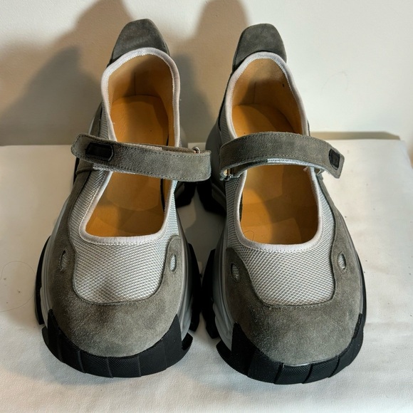 KIND TIPS Sz 40 Mary Jane Mesh And Faux Suede Super Chunky Shoes NEW WITH TAG - Picture 3 of 12